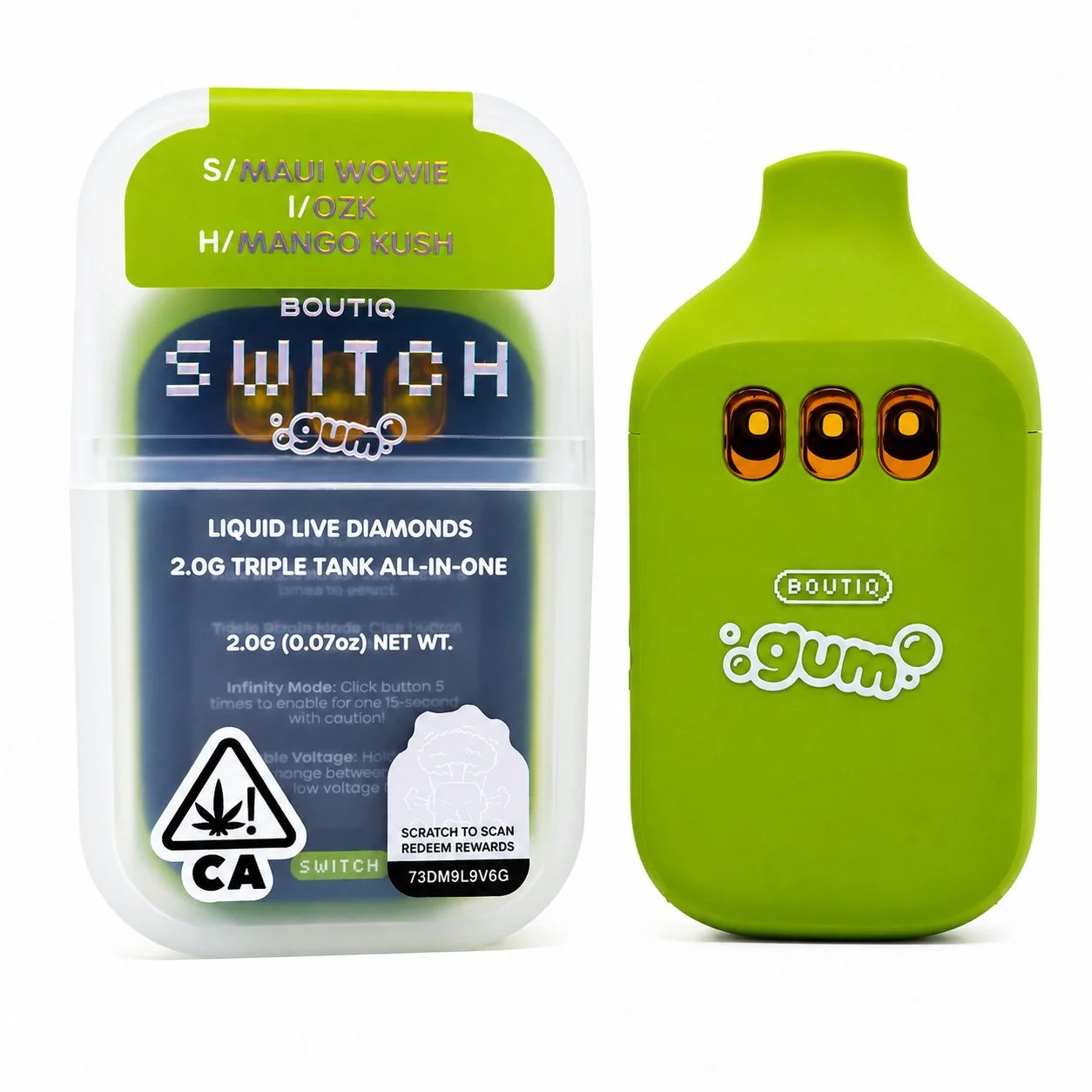 MAUI WOWIE/OZK/MANGO KUSH: 92.90 SWITCH