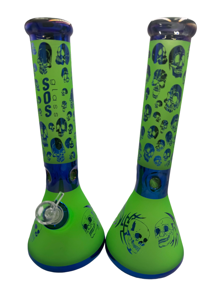 14” NEON GREEN SKULL 