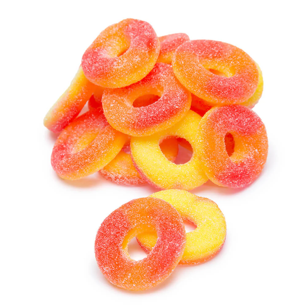 PEACHY SUGAR RINGS: 6